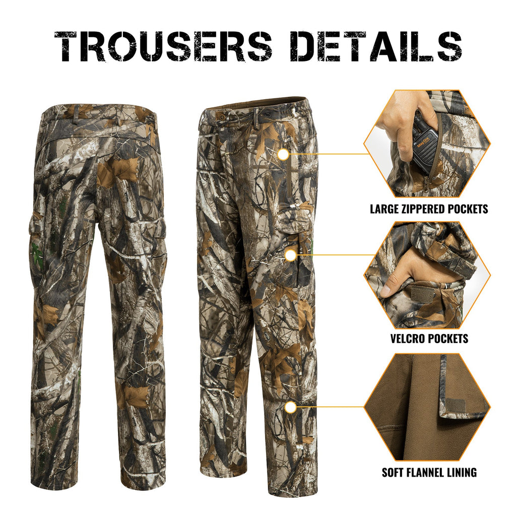 Quiet Hunting Clothes Suit Clothing Gear Camouflage Hoodie Jacket Pants