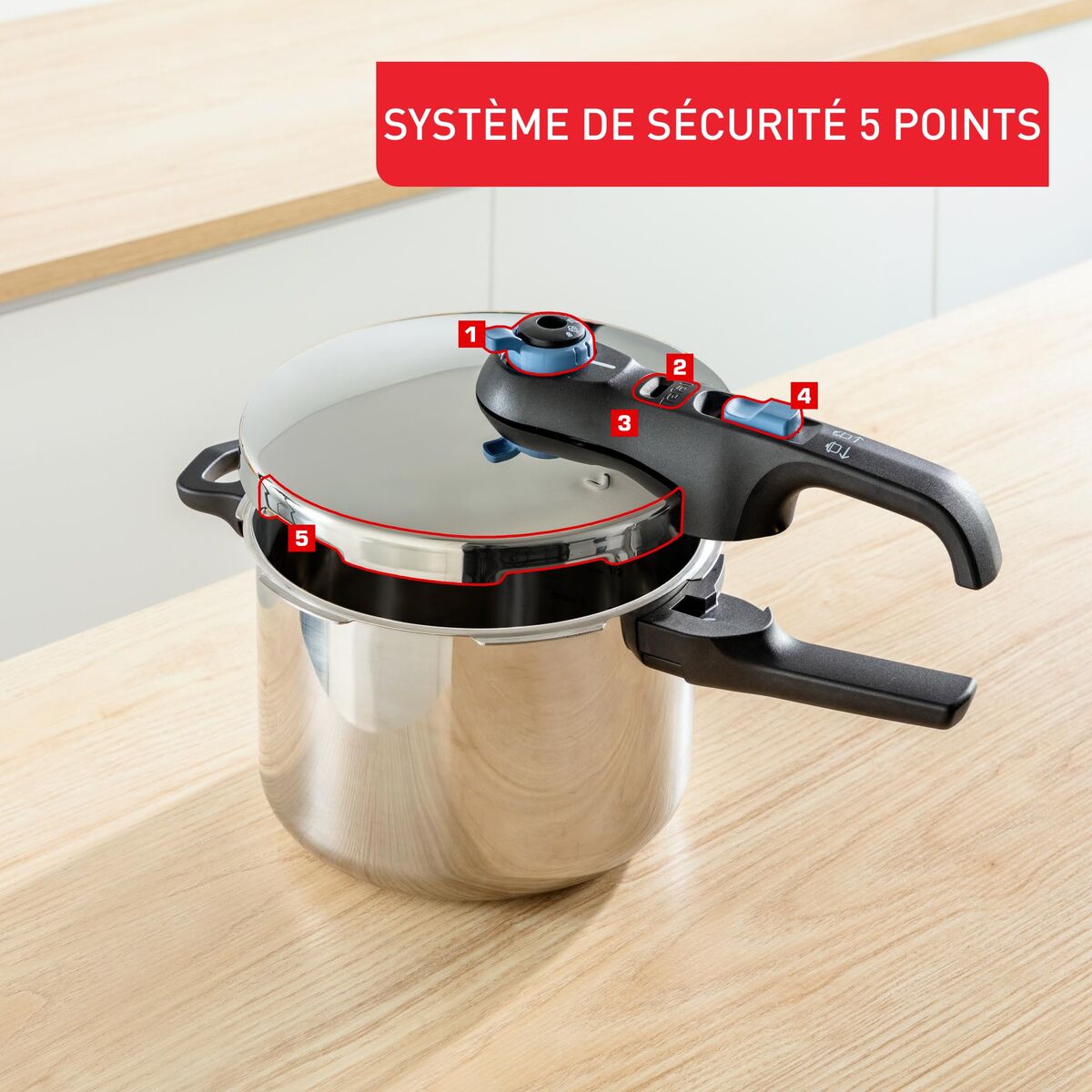 Pressure cooker Tefal TRENDY+    4+6L Stainless steel 6 L