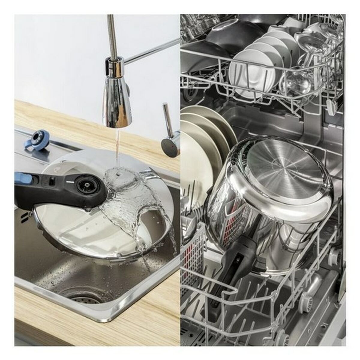 Pressure cooker Tefal TRENDY+    4+6L Stainless steel 6 L