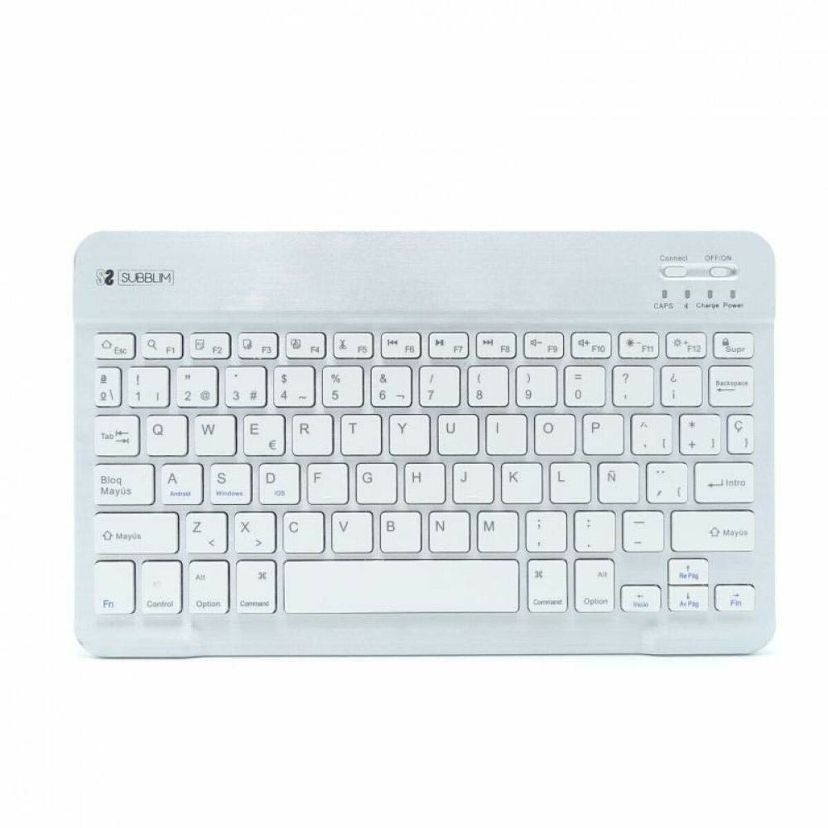 Bluetooth Keyboard Subblim SUB-KBT-SM0001 Silver Spanish Qwerty-0