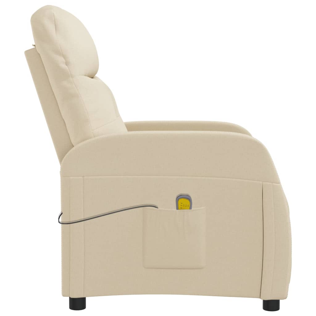 vidaXL Massage Chair Cream Fabric