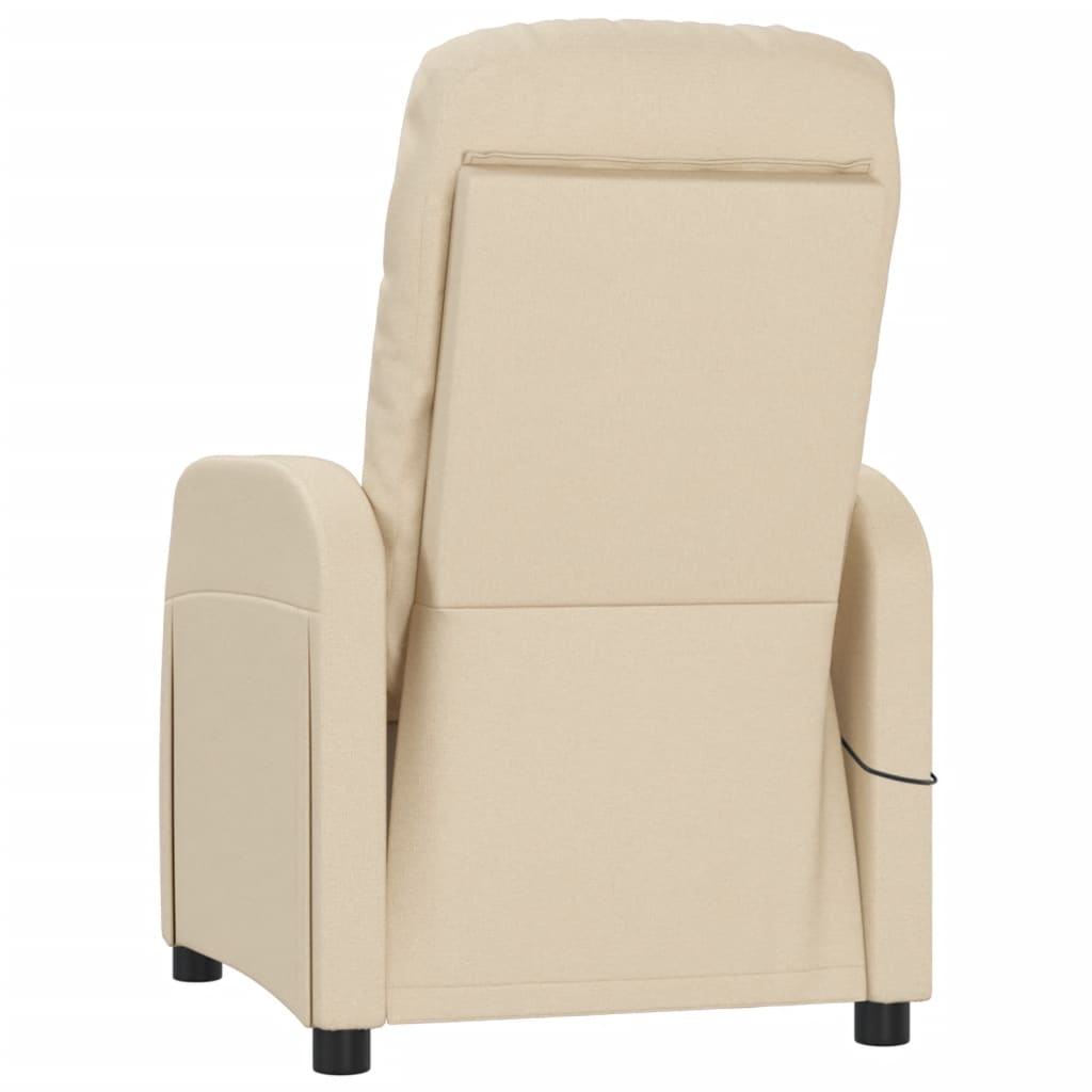 vidaXL Massage Chair Cream Fabric