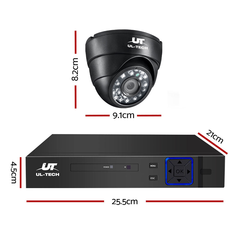 NNEDSZ -CCTV Security Home Camera System DVR 1080P Day Night 2MP IP 4 Dome Cameras 1TB Hard disk