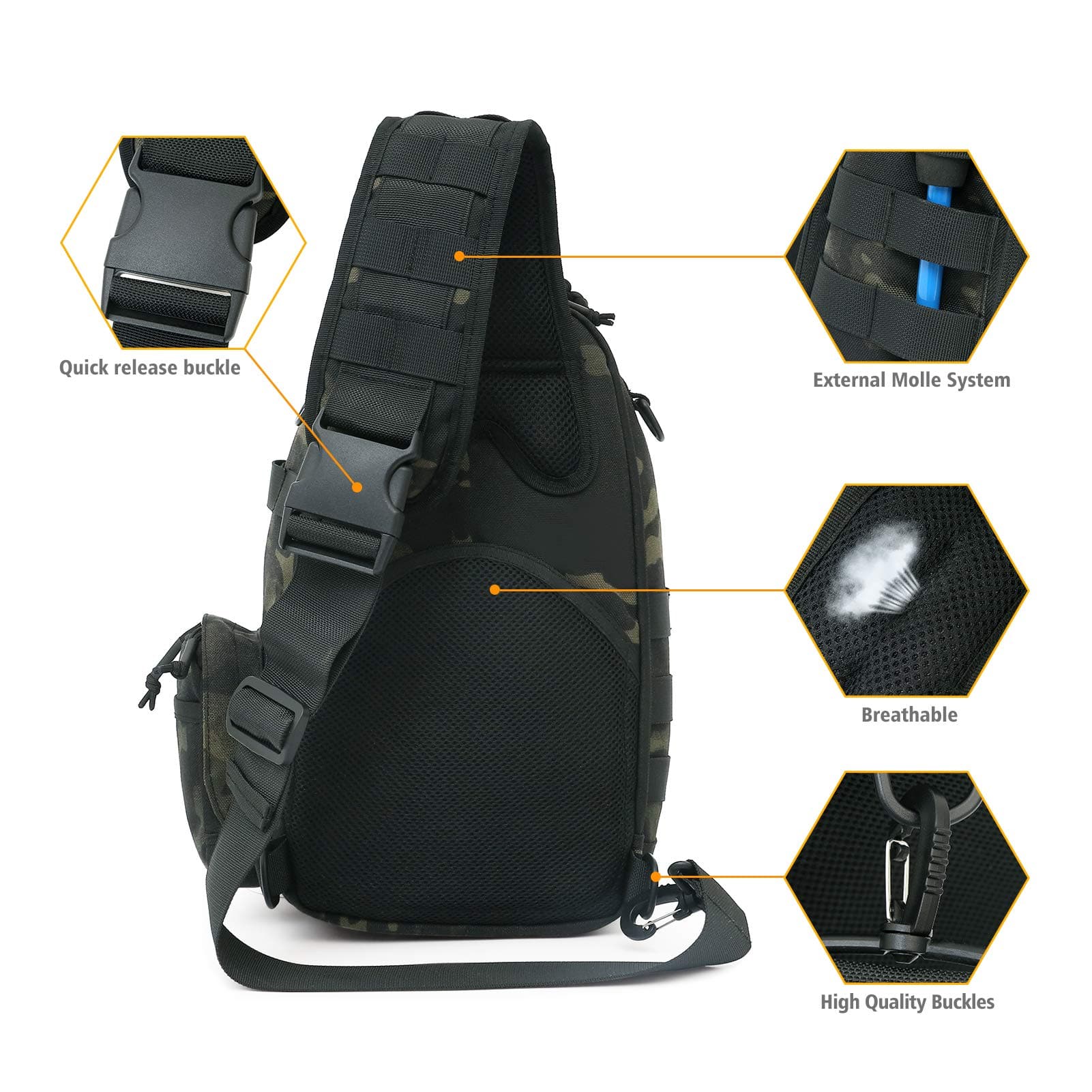 Upgrade Military Anti-Cut Waterproof Tactical Sling Bag