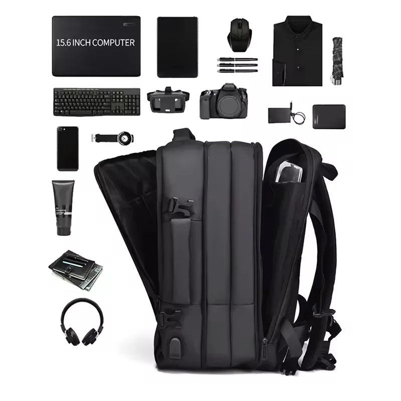 NNEOBA Laptop Backpack with USB Port Black-2