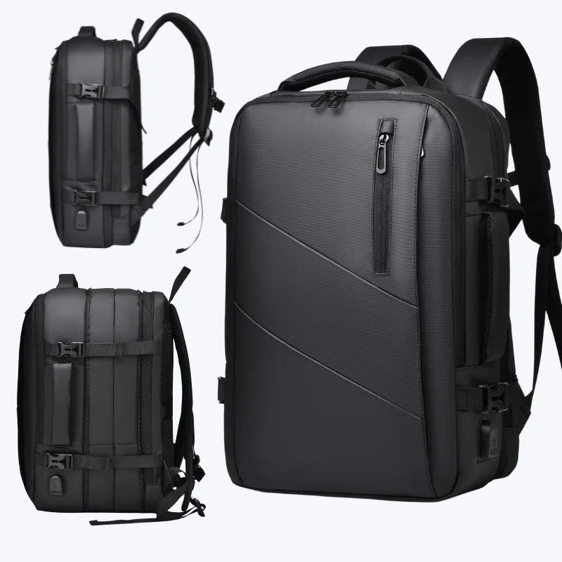 NNEOBA Laptop Backpack with USB Port Black-0