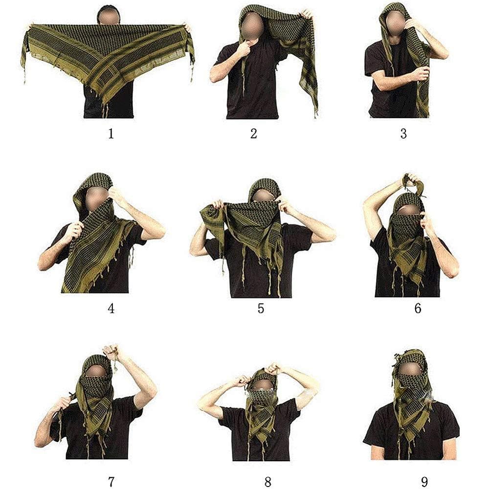 Keffiyeh Head Neck Scarf Wrap Summer Skull Turban