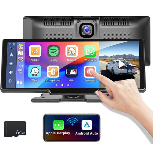 NNEDSZ 10.26" 4K Car Camera Carplay Android Car GPS Navigation Dashboard Video Recorder-4