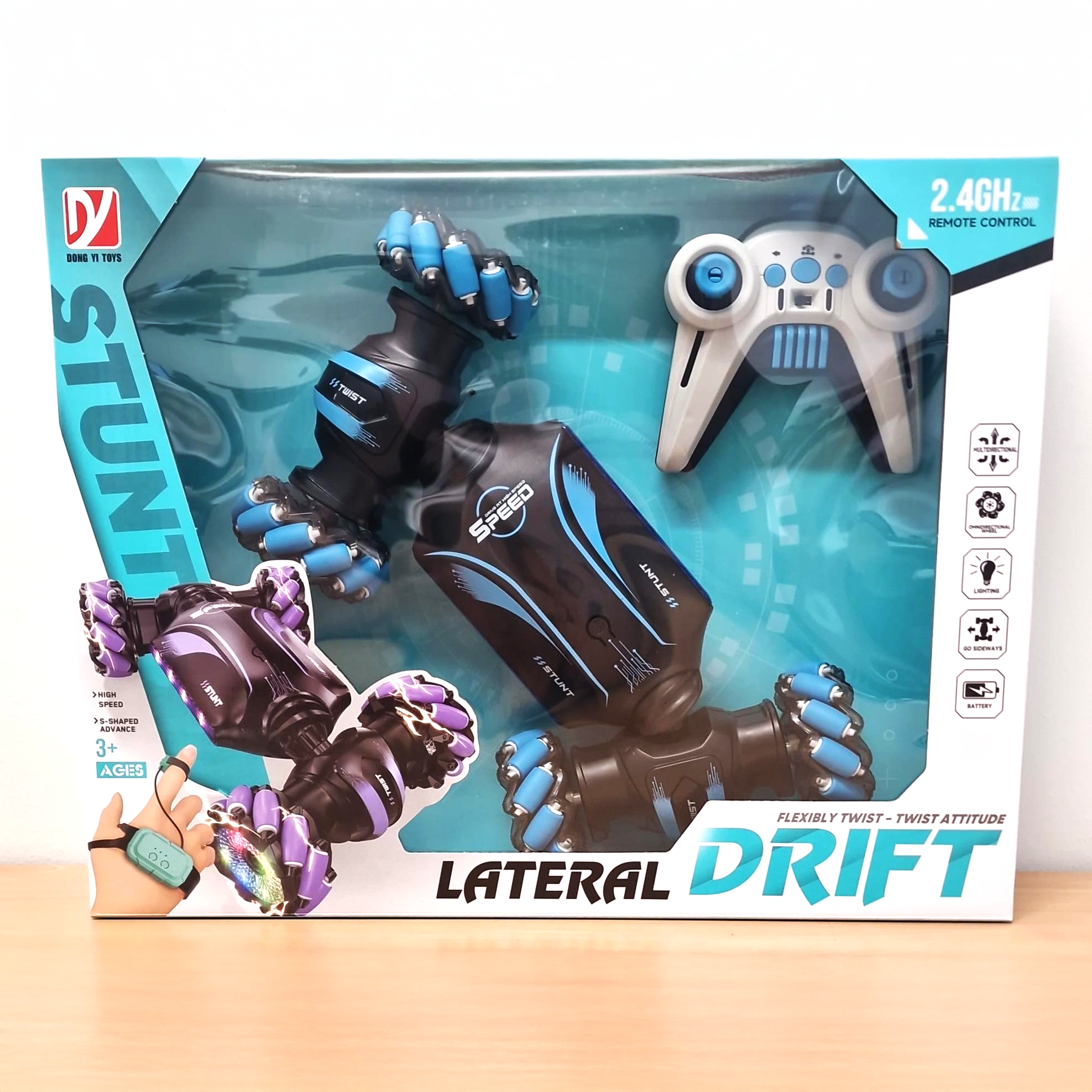 Lateral Drift Remote Control Stunt Car – 2.4GHz with Lighting Effects-1